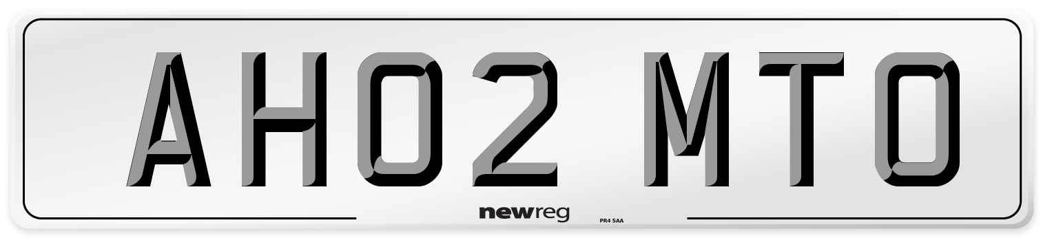 AH02 MTO Number Plate from New Reg